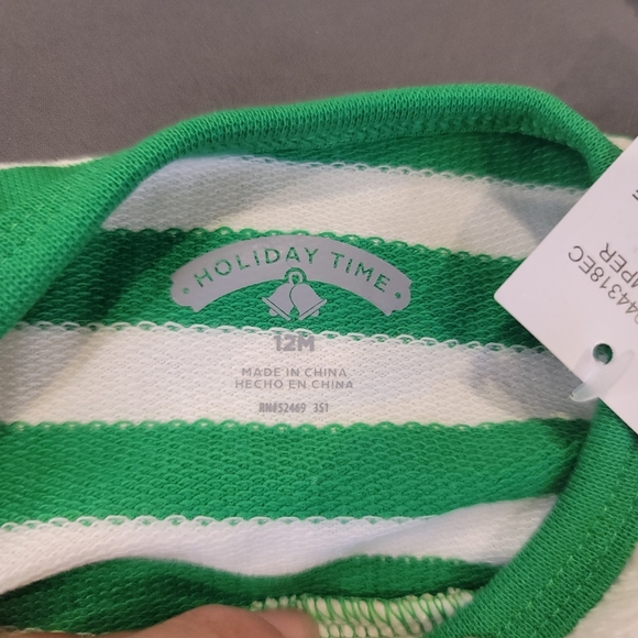 NEW Holiday unisex  cozy Elf baby romper with matching hat size 12 months - Picture 11 of 17